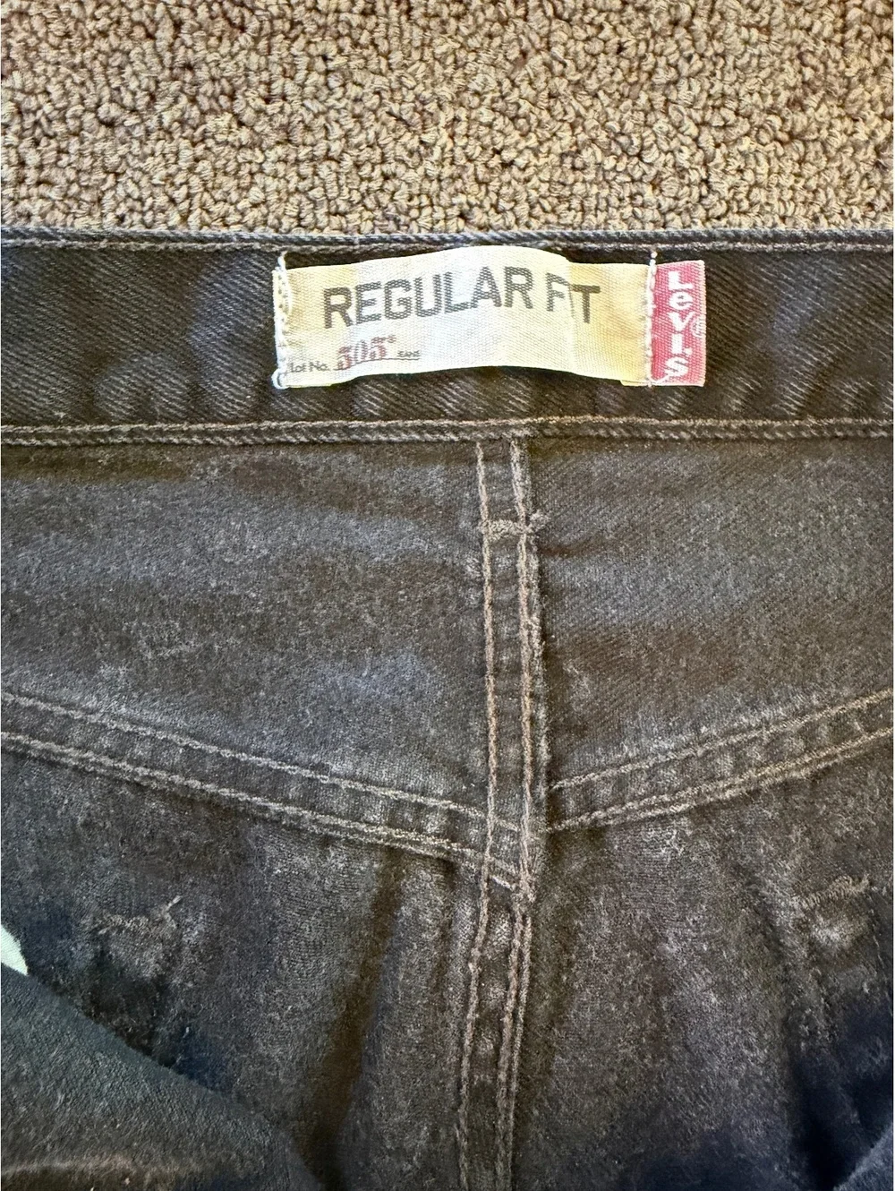 Levi’s 505 Regular Fit Black Jeans Men’s 34x34 2007 Y2K 100% Cotton
